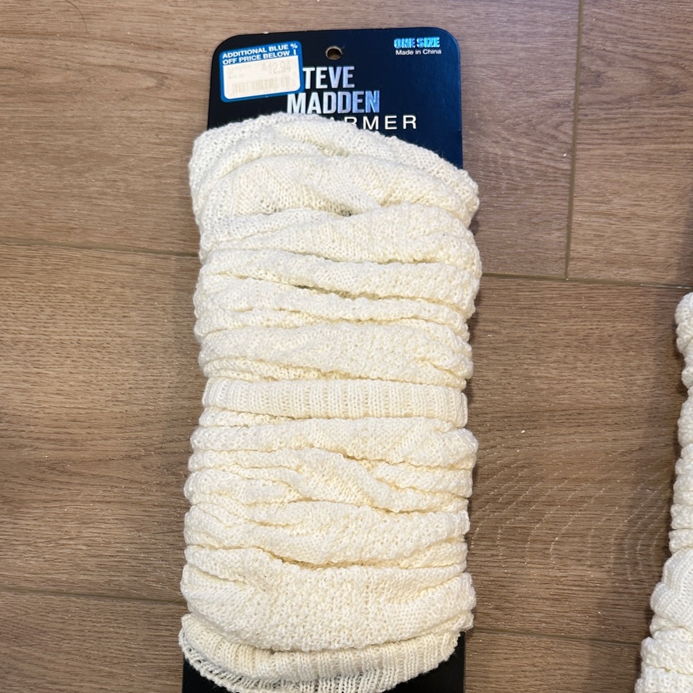 Steve Madden Ivory Knit Leg Warmers